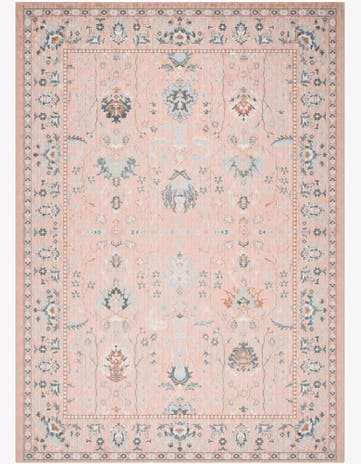 Rose Pink Kamala Washable Rug