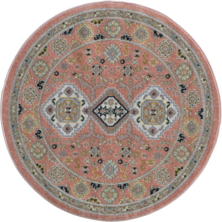 Detail image of 3' 3 x 3' 3 Kamala Washable Round Rug