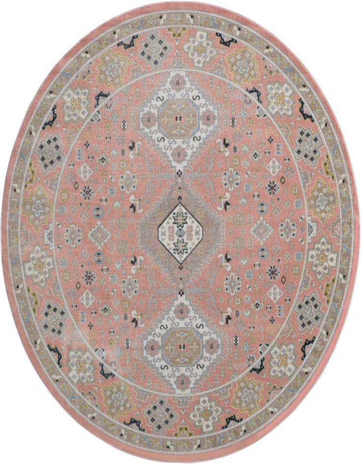 Detail image of 7' 10 x 7' 10 Kamala Washable Round Rug