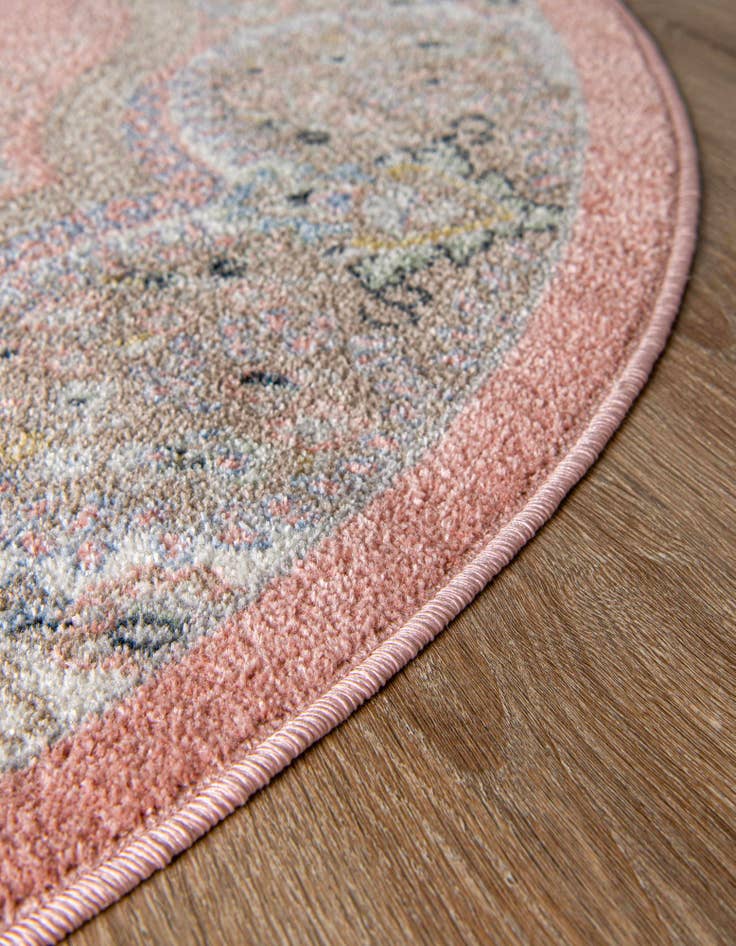 Detail image of 5' 3 x 5' 3 Kamala Washable Round Rug