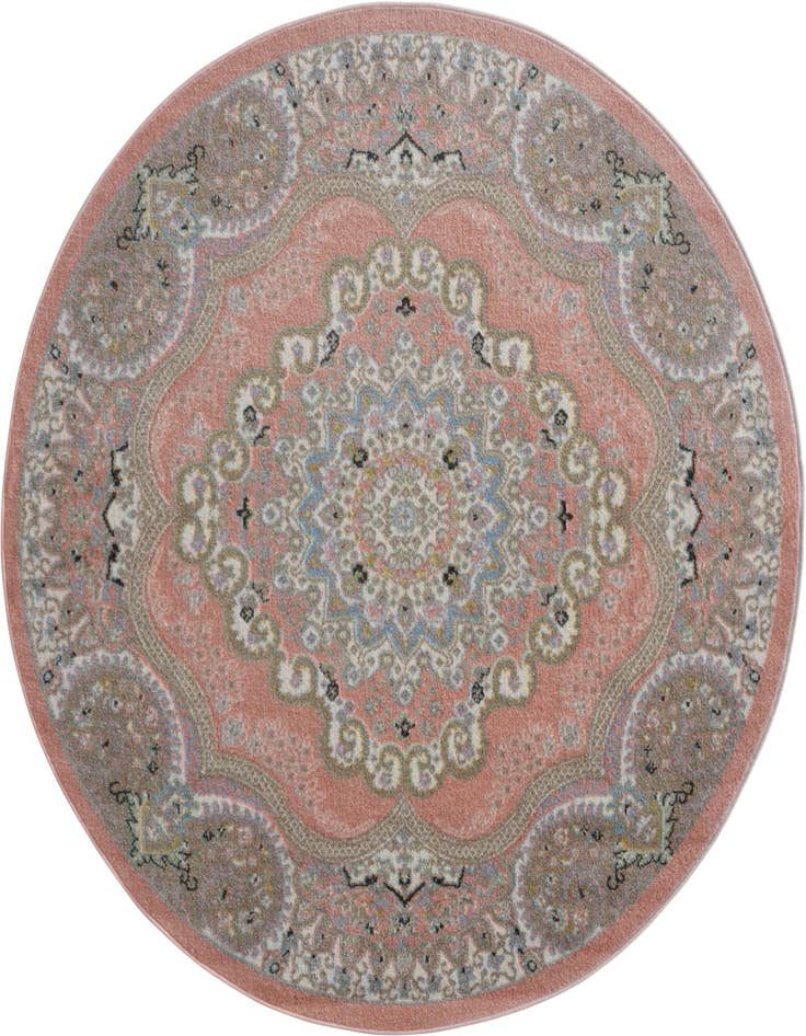 Detail image of 5' 3 x 5' 3 Kamala Washable Round Rug