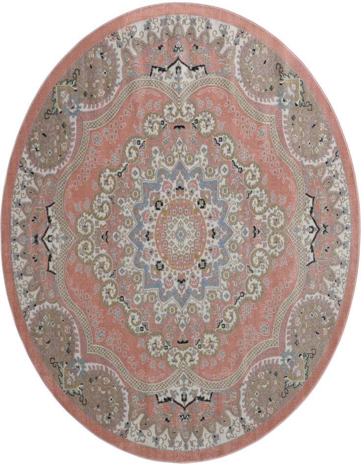 Detail image of 7' 10 x 7' 10 Kamala Washable Round Rug