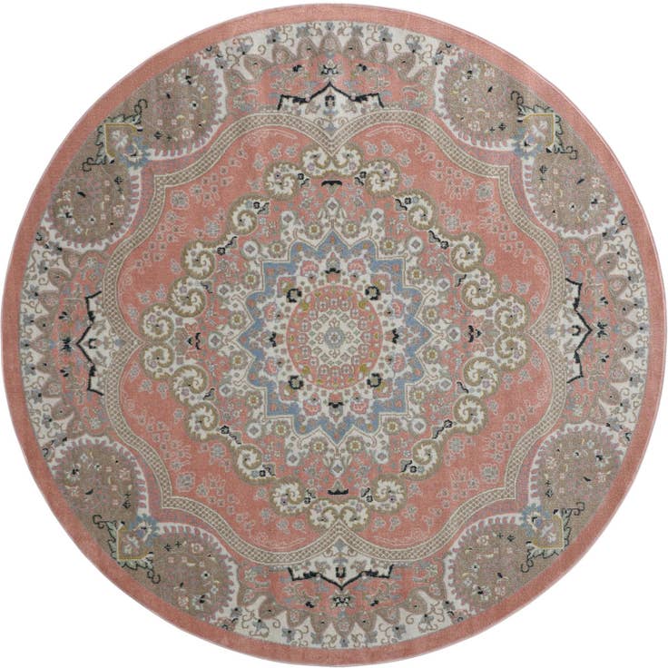 Detail image of 7' 10 x 7' 10 Kamala Washable Round Rug