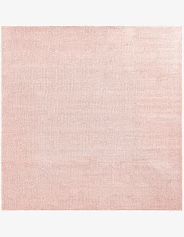 Rose Pink Everyday Solid Square Rug