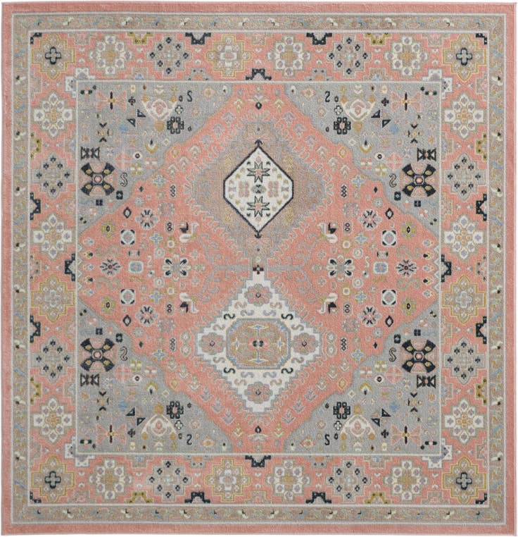 Detail image of 7' 10 x 7' 10 Kamala Washable Square Rug