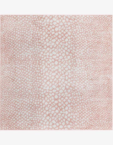 Rose Pink Kamala Washable Square Rug