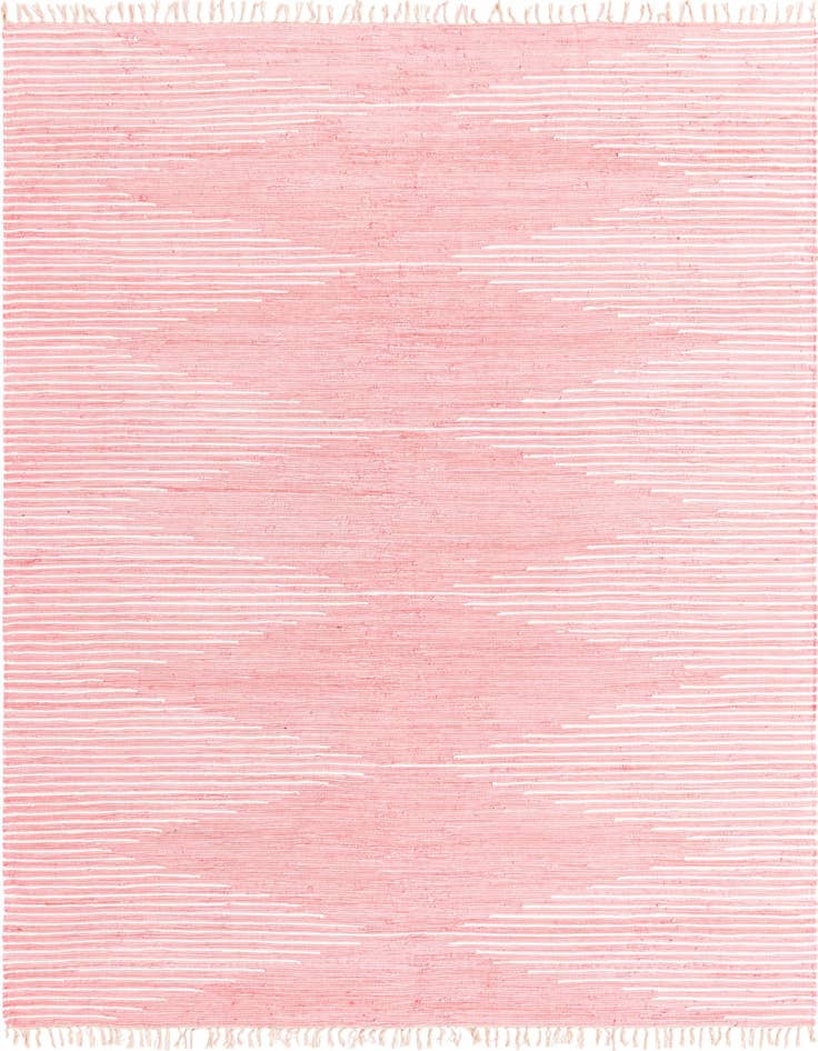Detail image of 10' x 14' 1 Hand Woven Chindi Cotton Rug