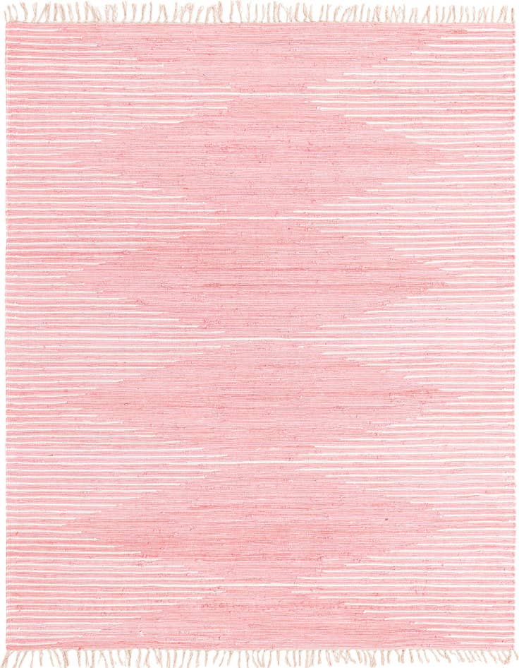 Detail image of 8' x 11' Hand Woven Chindi Cotton Rug