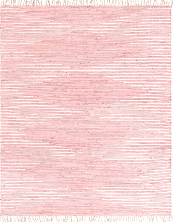 Detail image of 7' 1 x 10' Hand Woven Chindi Cotton Rug