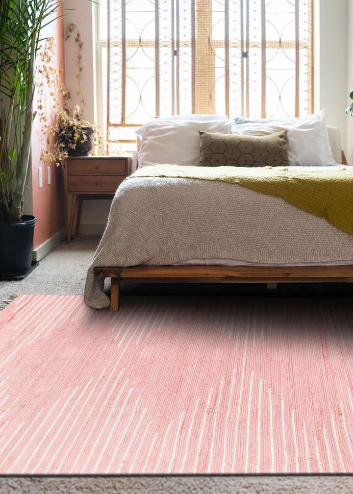 4' 1 x 6' 1 Hand Woven Chindi Cotton Rug