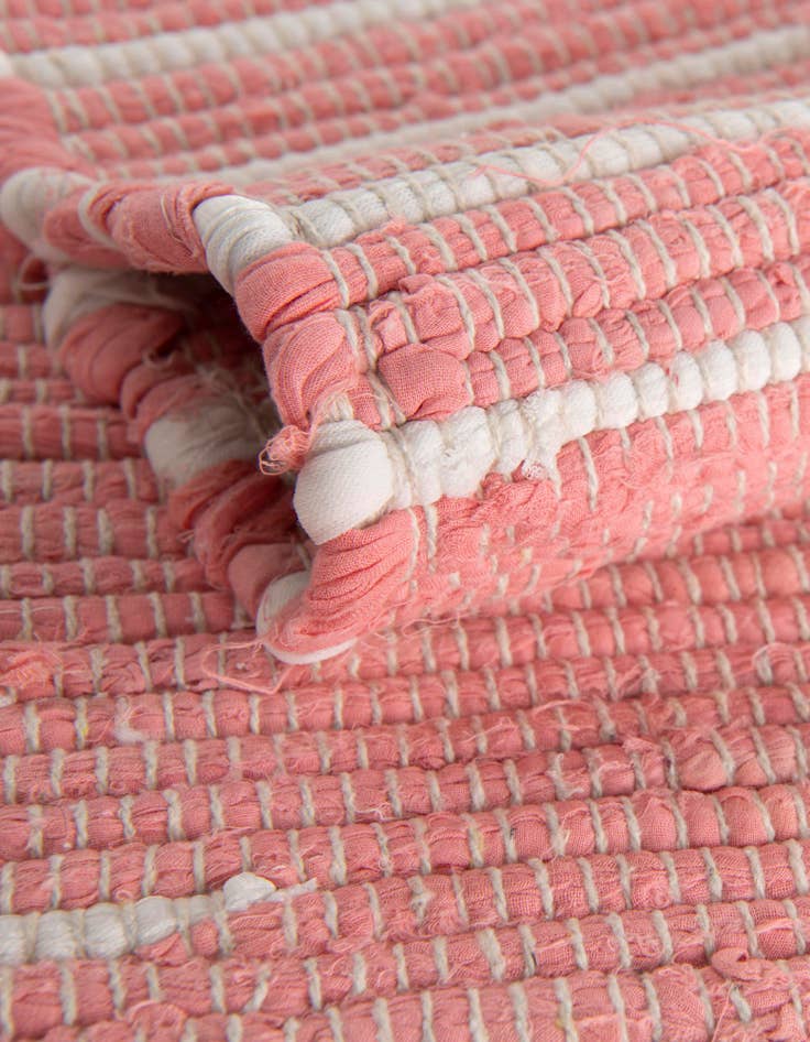Detail image of Custom Rose Hand Woven Chindi Cotton Rug