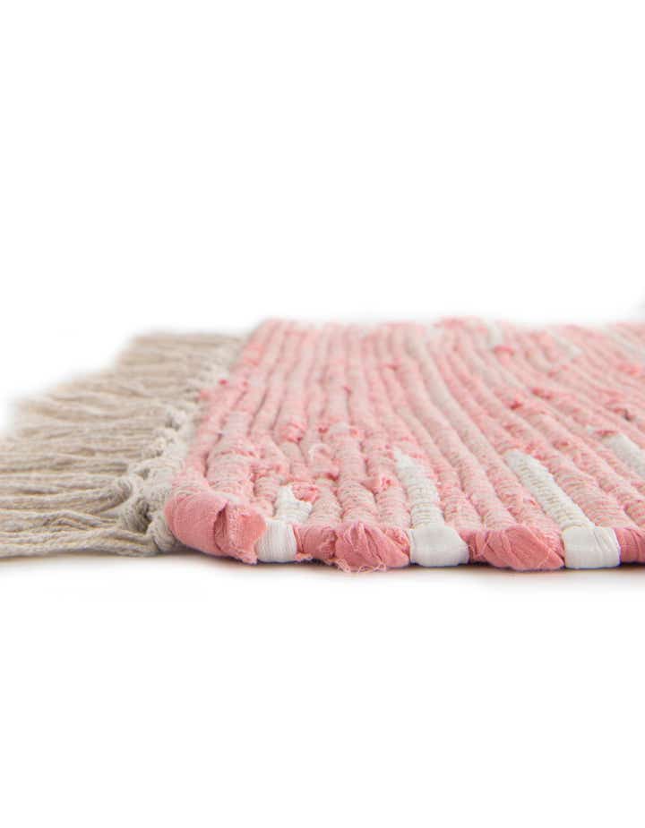 Custom Rose Hand Woven Chindi Cotton Rug