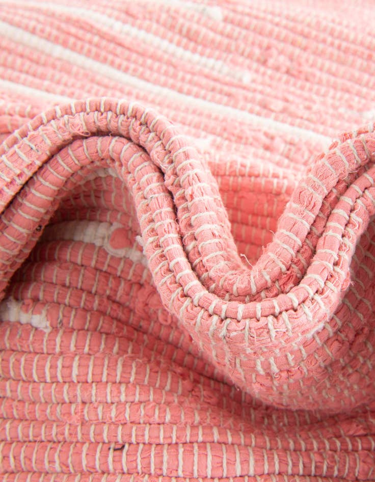 Detail image of Custom Rose Hand Woven Chindi Cotton Rug