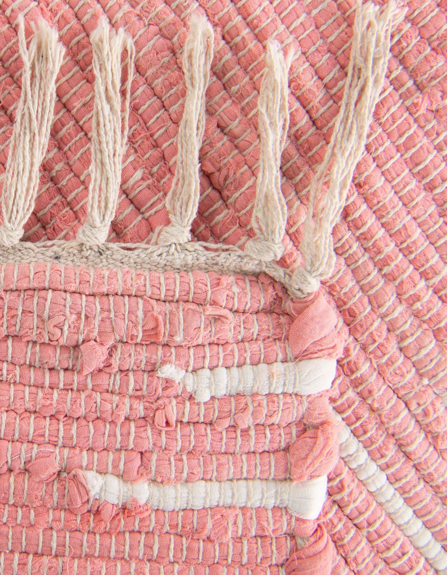 Custom Rose Hand Woven Chindi Cotton Rug