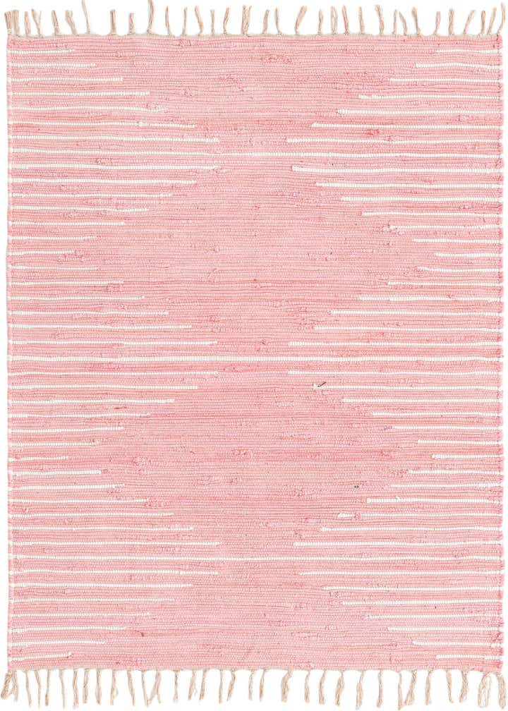 4' 1 x 6' 1 Hand Woven Chindi Cotton Rug