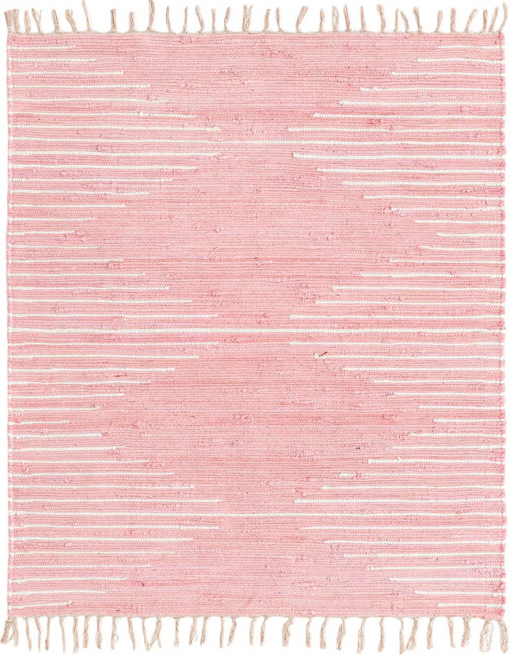 Detail image of 4' 1 x 6' 1 Hand Woven Chindi Cotton Rug