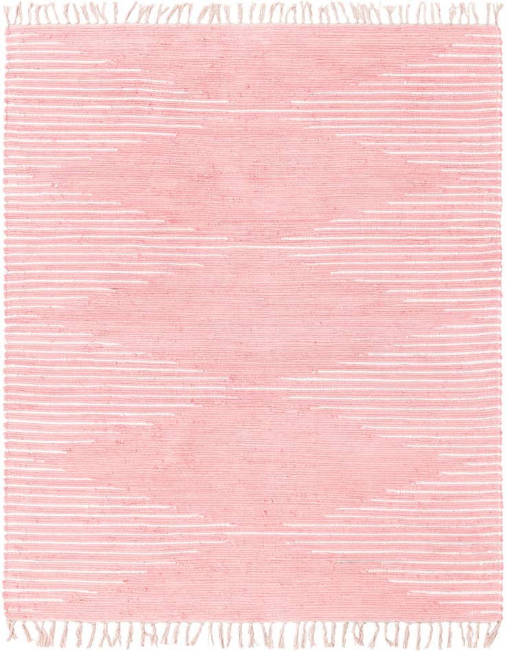 Detail image of 6' 1 x 9' Hand Woven Chindi Cotton Rug
