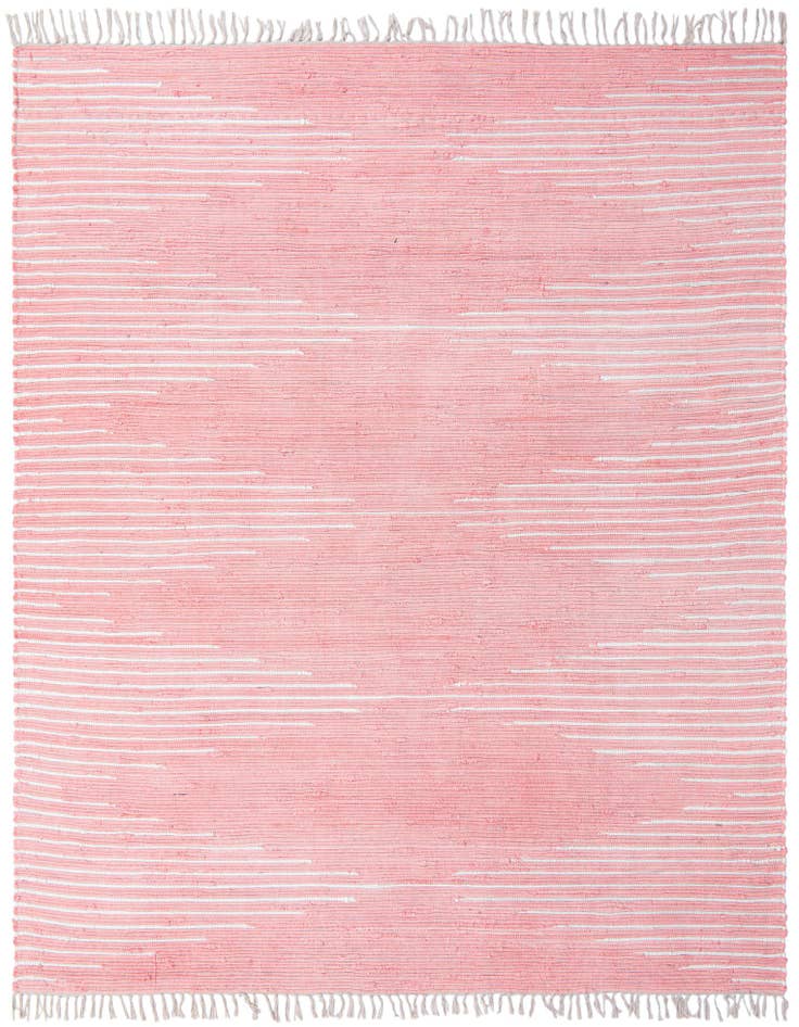 Detail image of 7' 10 x 10' Hand Woven Chindi Cotton Rug