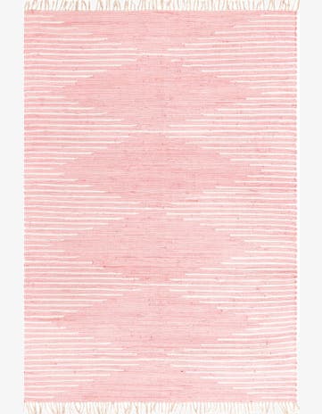 7' 1 x 10' Hand Woven Chindi Cotton Rug