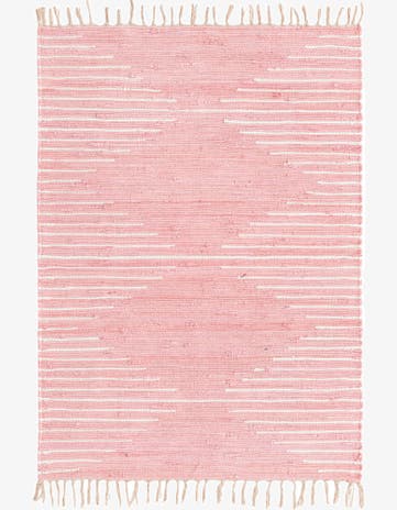 4' 1 x 6' 1 Hand Woven Chindi Cotton Rug