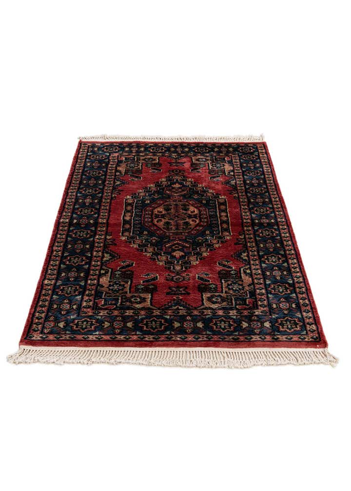 3' 3 x 4' 6 Hand Knotted Bokhara Wool Rug