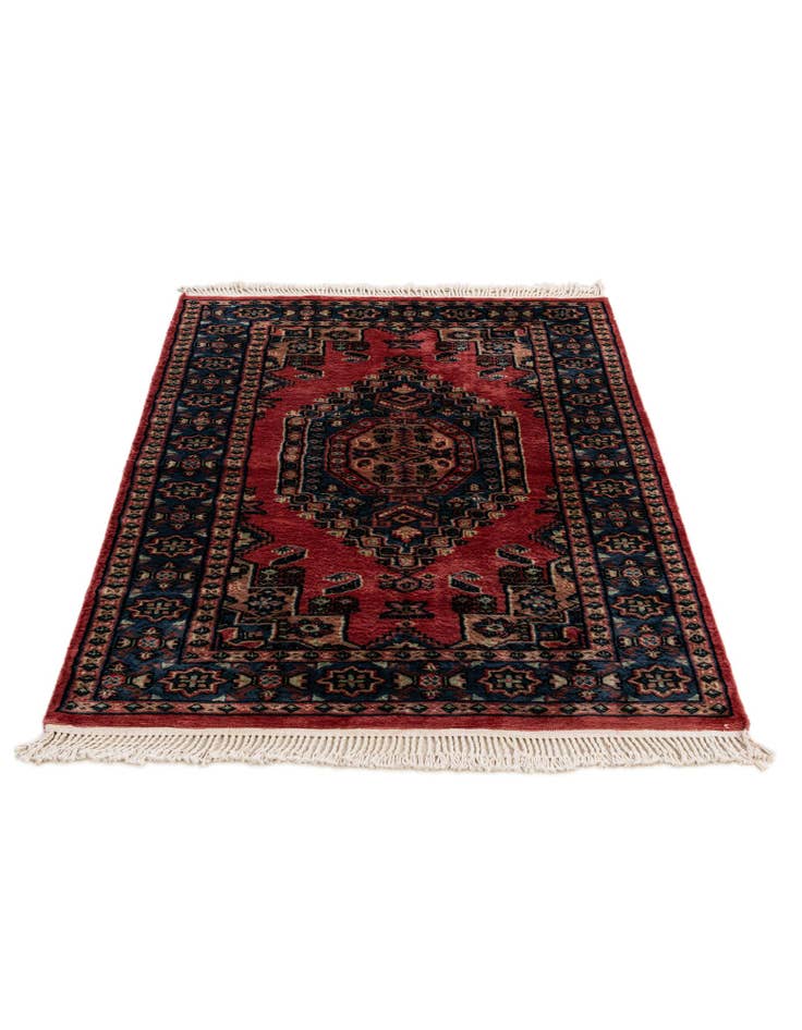 Detail image of 3' 3 x 4' 6 Hand Knotted Bokhara Wool Rug