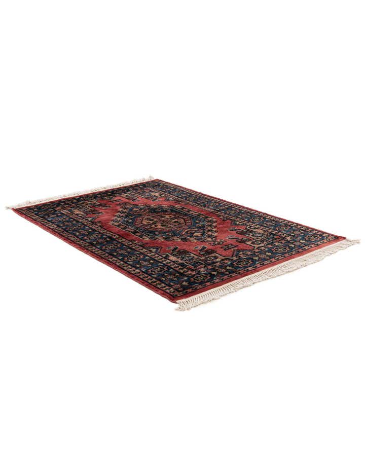 3' 3 x 4' 6 Hand Knotted Bokhara Wool Rug