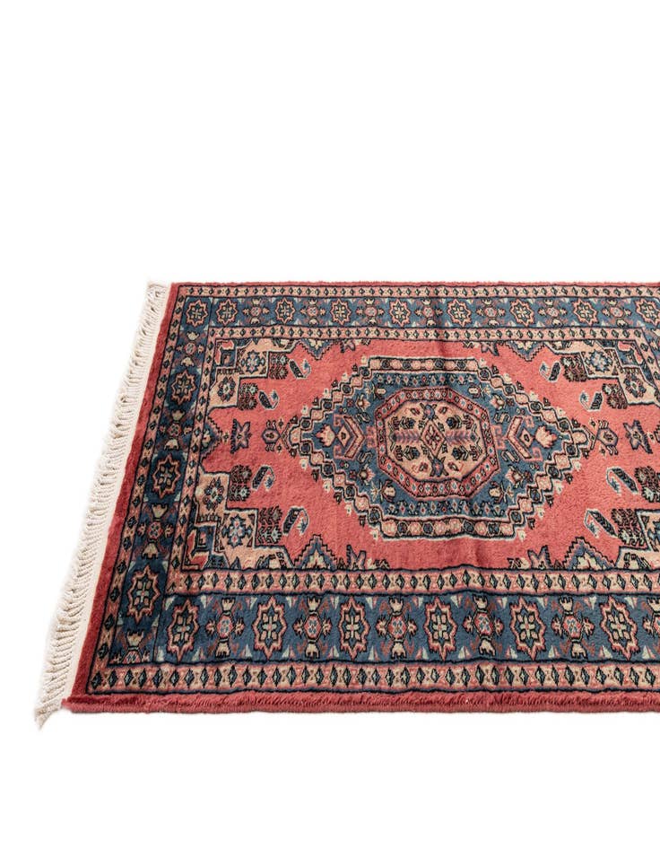 Detail image of 3' 3 x 4' 6 Hand Knotted Bokhara Wool Rug