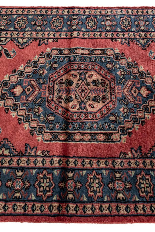 Detail image of 3' 3 x 4' 6 Hand Knotted Bokhara Wool Rug