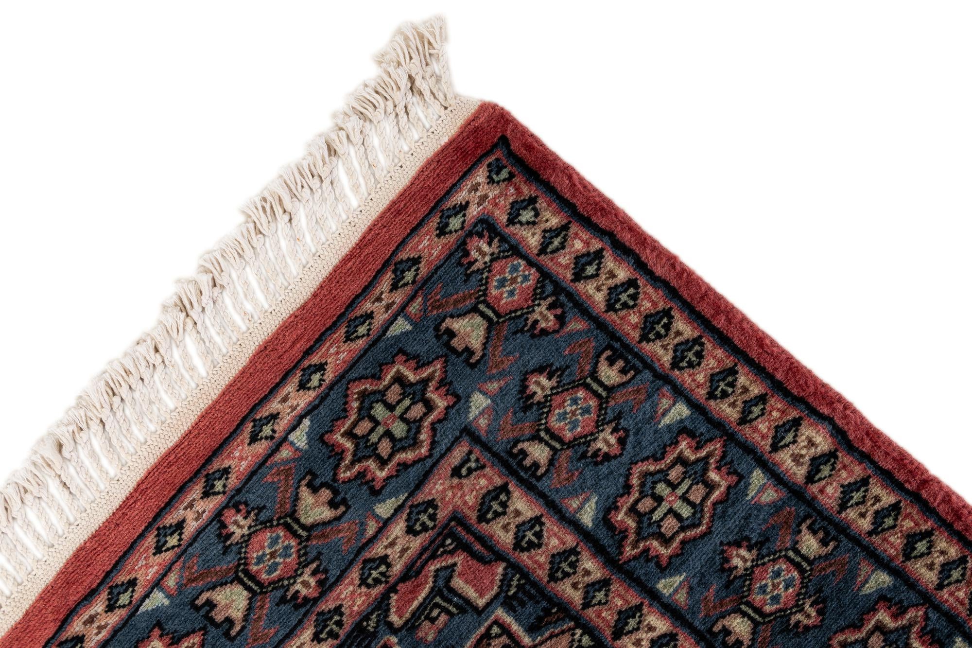 3' 3 x 4' 6 Hand Knotted Bokhara Wool Rug