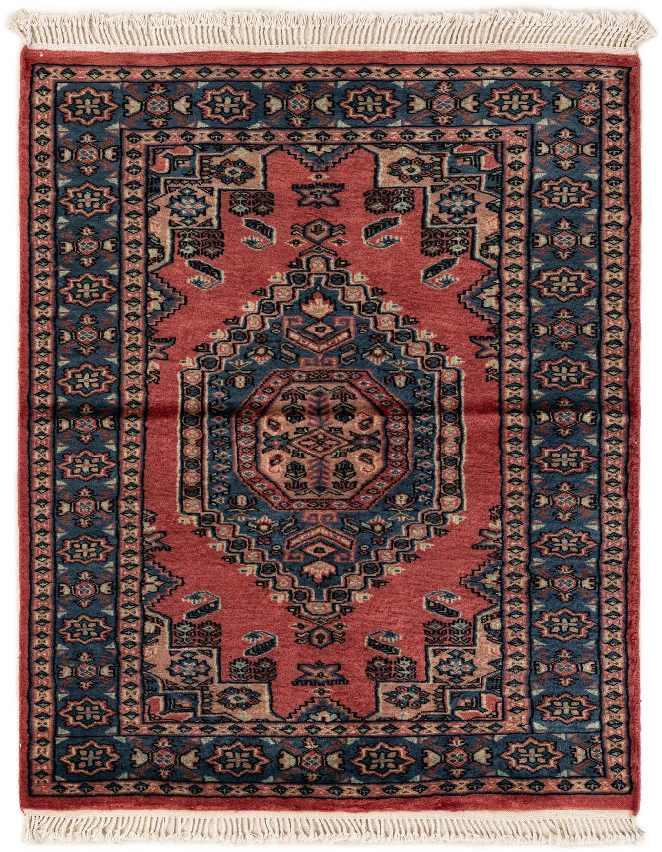 3' 3 x 4' 6 Hand Knotted Bokhara Wool Rug