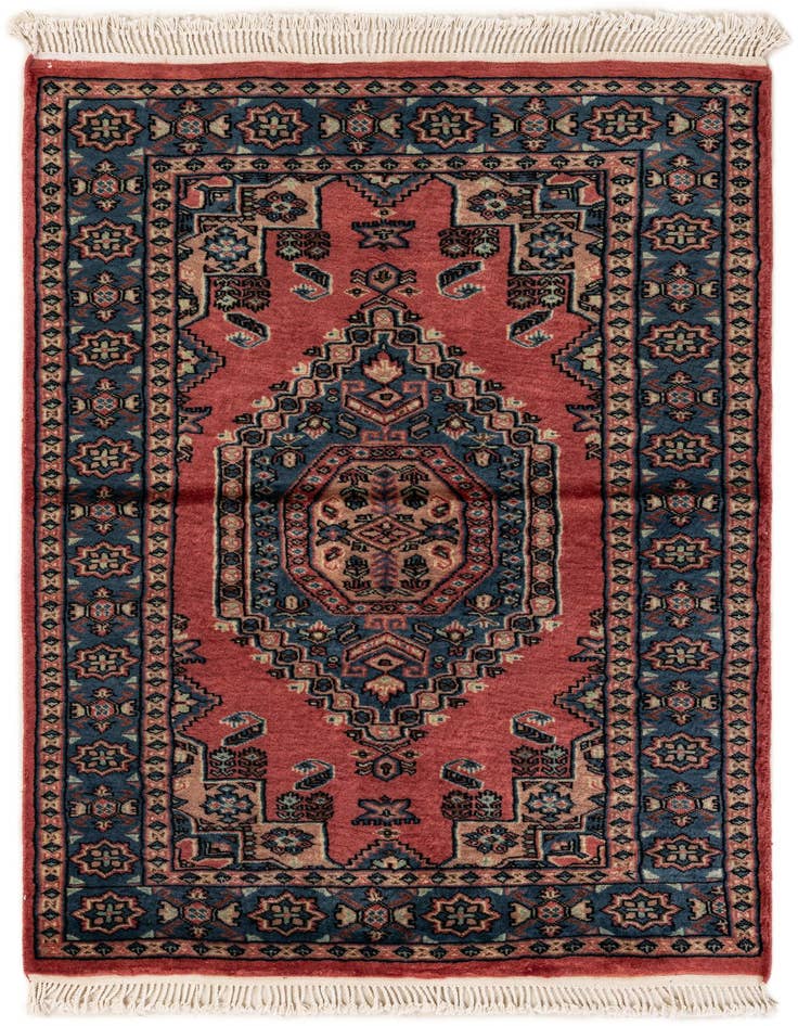 Detail image of 3' 3 x 4' 6 Hand Knotted Bokhara Wool Rug