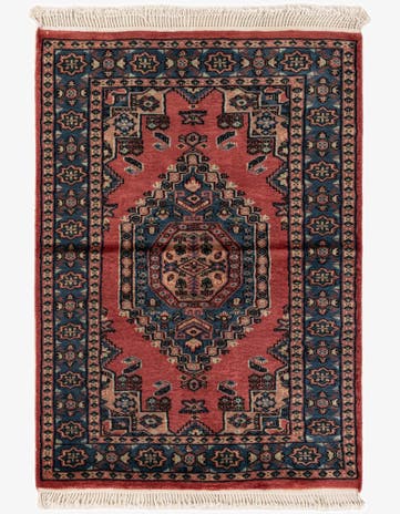 3' 3 x 4' 6 Hand Knotted Bokhara Wool Rug