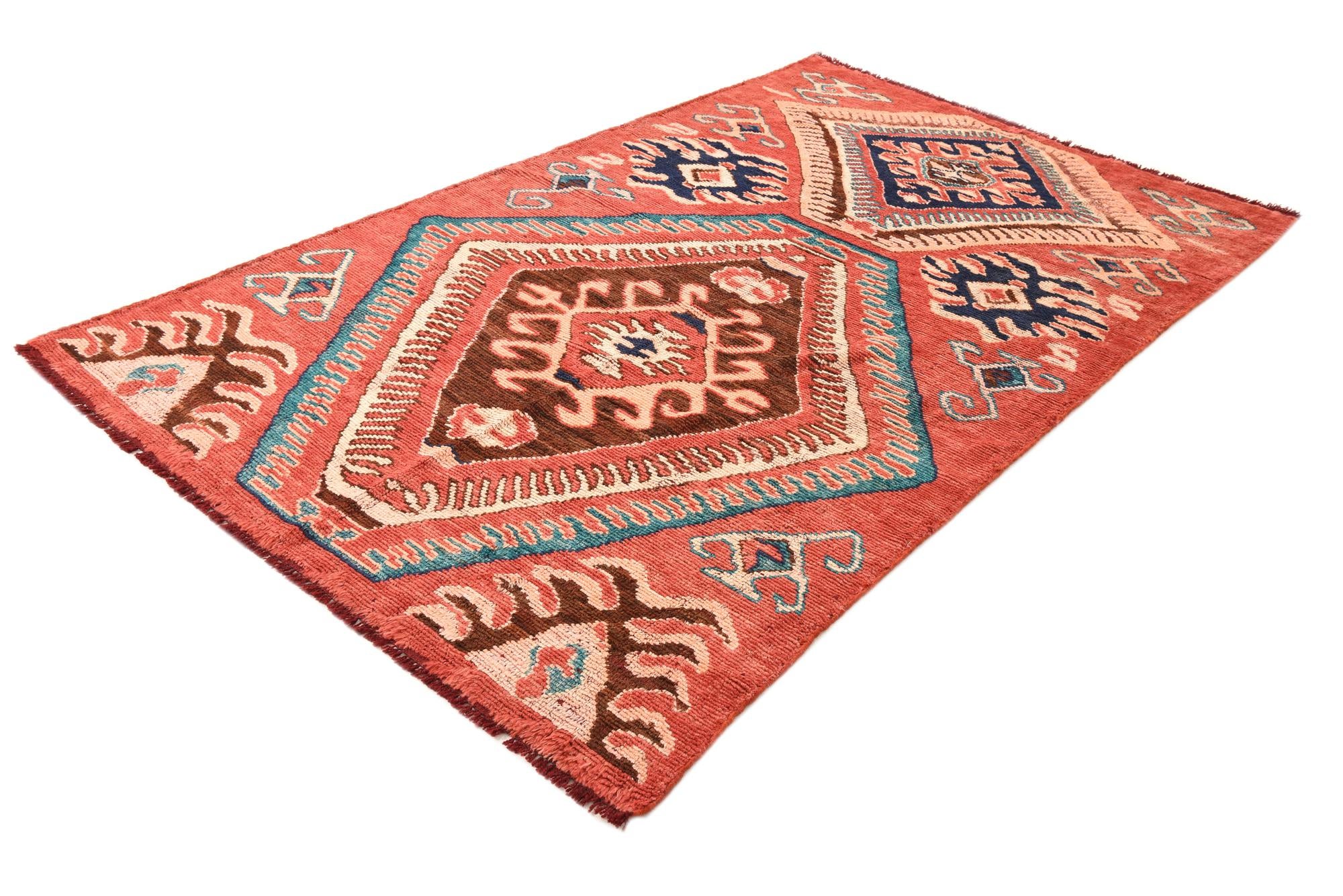 5' 2 x 8' 5 Hand Knotted Kazak Wool Rug