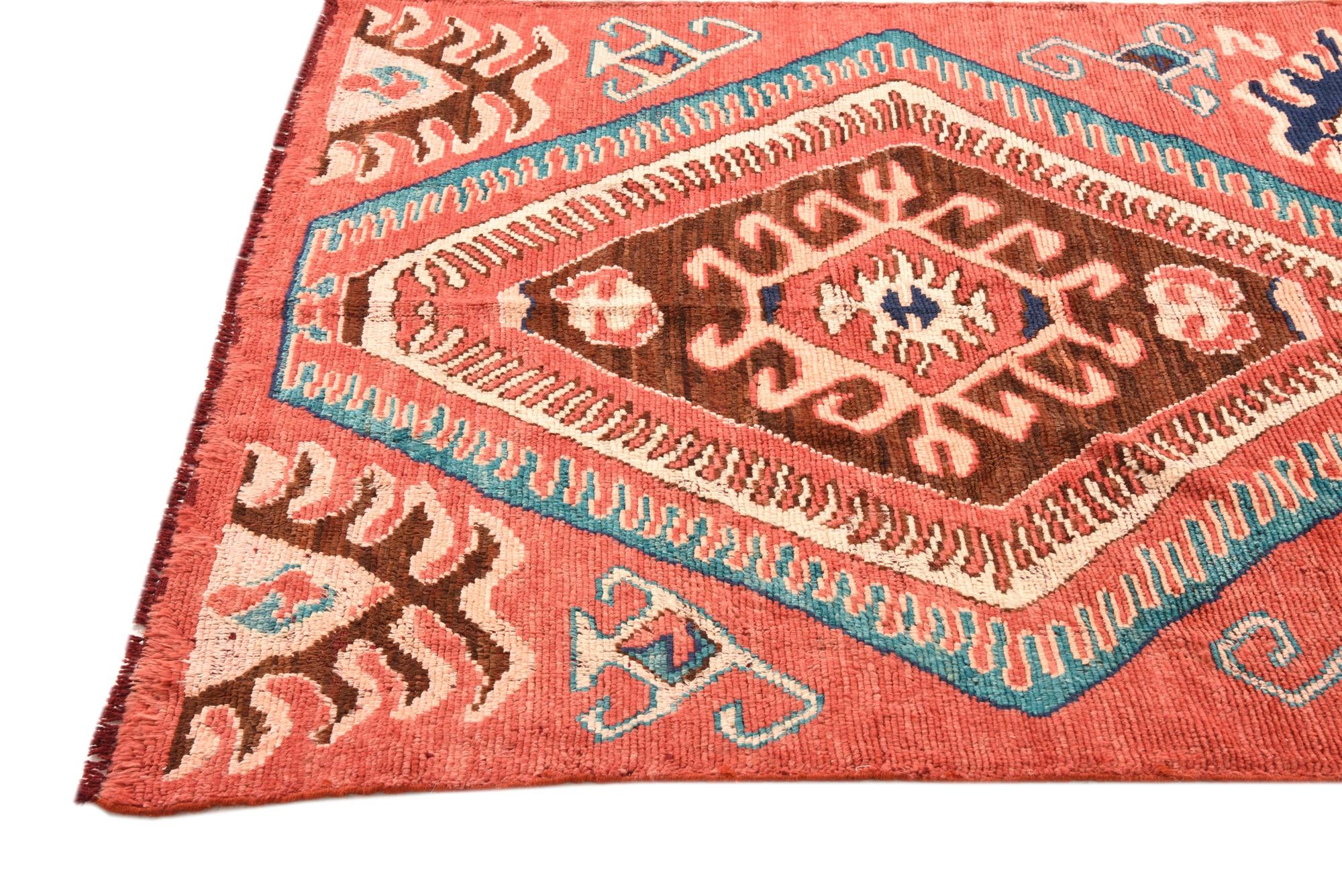 5' 2 x 8' 5 Hand Knotted Kazak Wool Rug