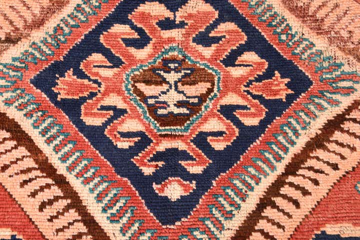155cm x 255cm Handgeknoopt Kazak Wol Vloerkleed