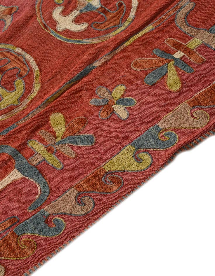 Detail image of 5' 7 x 6' 6  Hand Woven Kilim Suzani Wool Rug