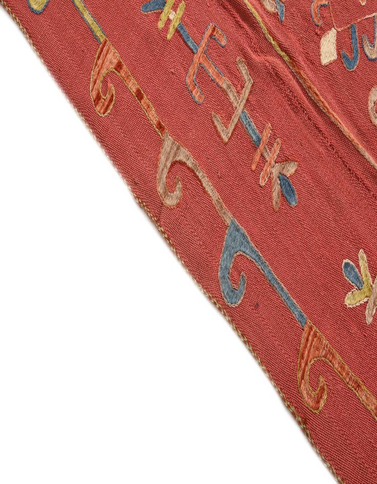 Detail image of 5' 8 x 7' 1  Hand Woven Kilim Suzani Wool Rug