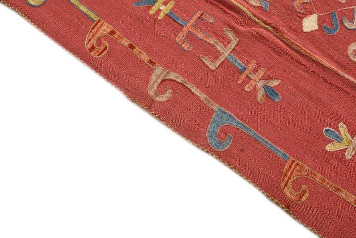 5' 8 x 7' 1 Hand Woven Kilim Suzani Wool Rug