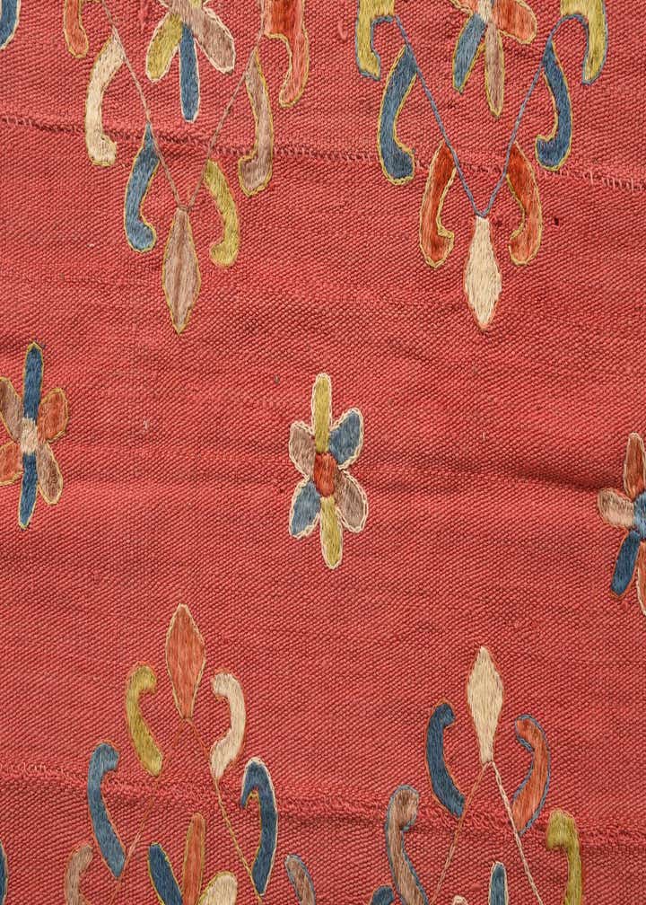 5' 8 x 7' 1 Hand Woven Kilim Suzani Wool Rug
