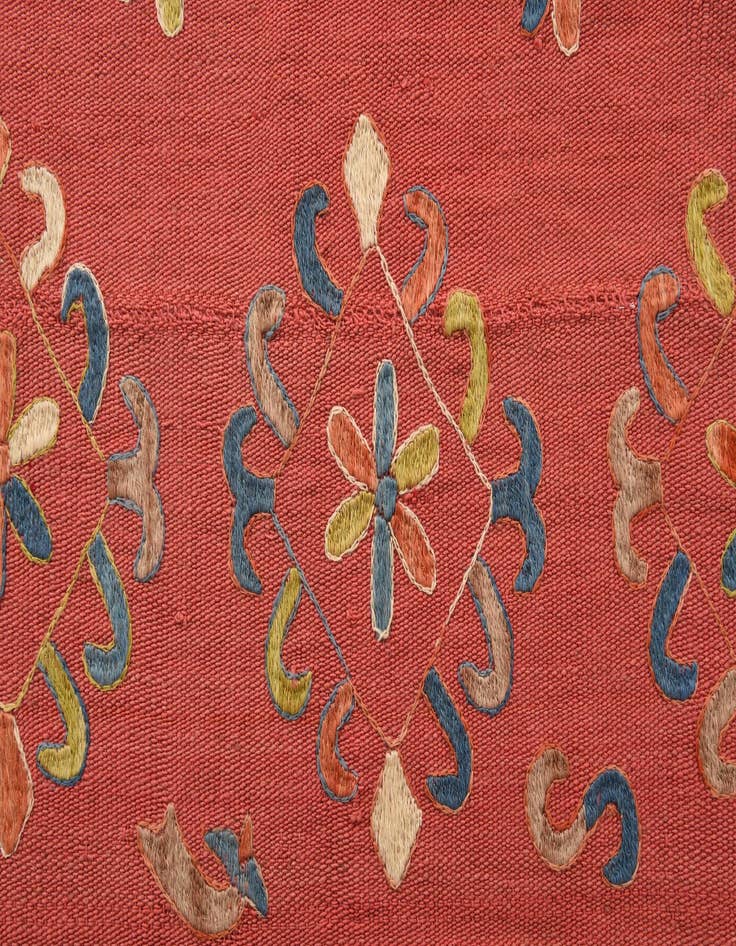 Detail image of 5' 8 x 7' 1  Hand Woven Kilim Suzani Wool Rug