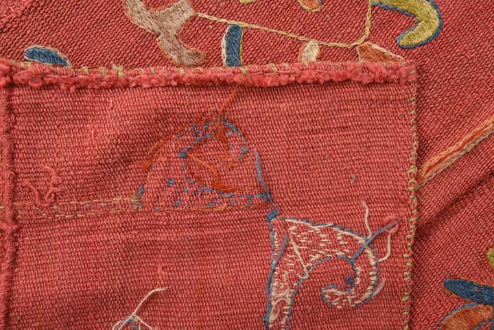 5' 8 x 7' 1 Hand Woven Kilim Suzani Wool Rug