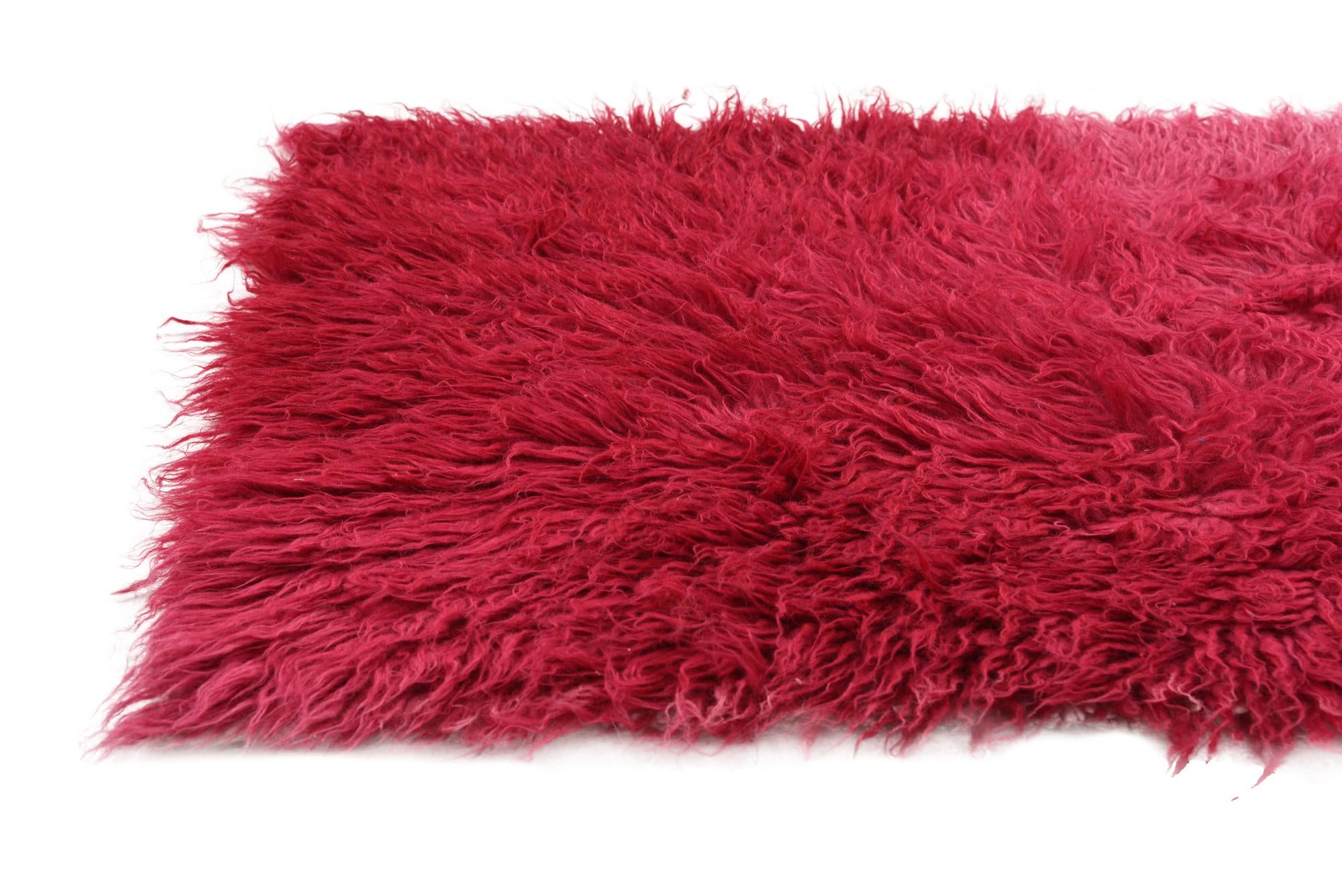2' 4 x 4' 5 Hand Knotted Moroccan Wool Rug