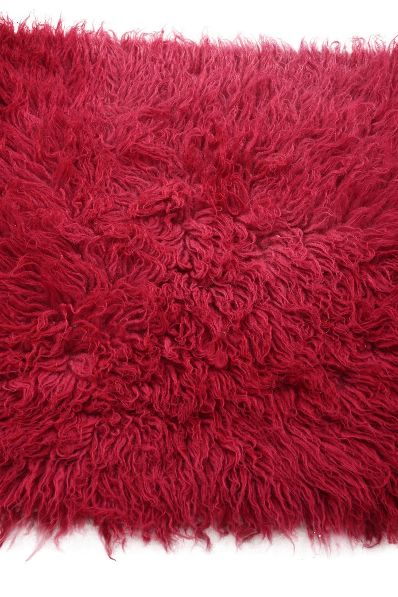 2' 4 x 4' 5 Hand Knotted Moroccan Wool Rug