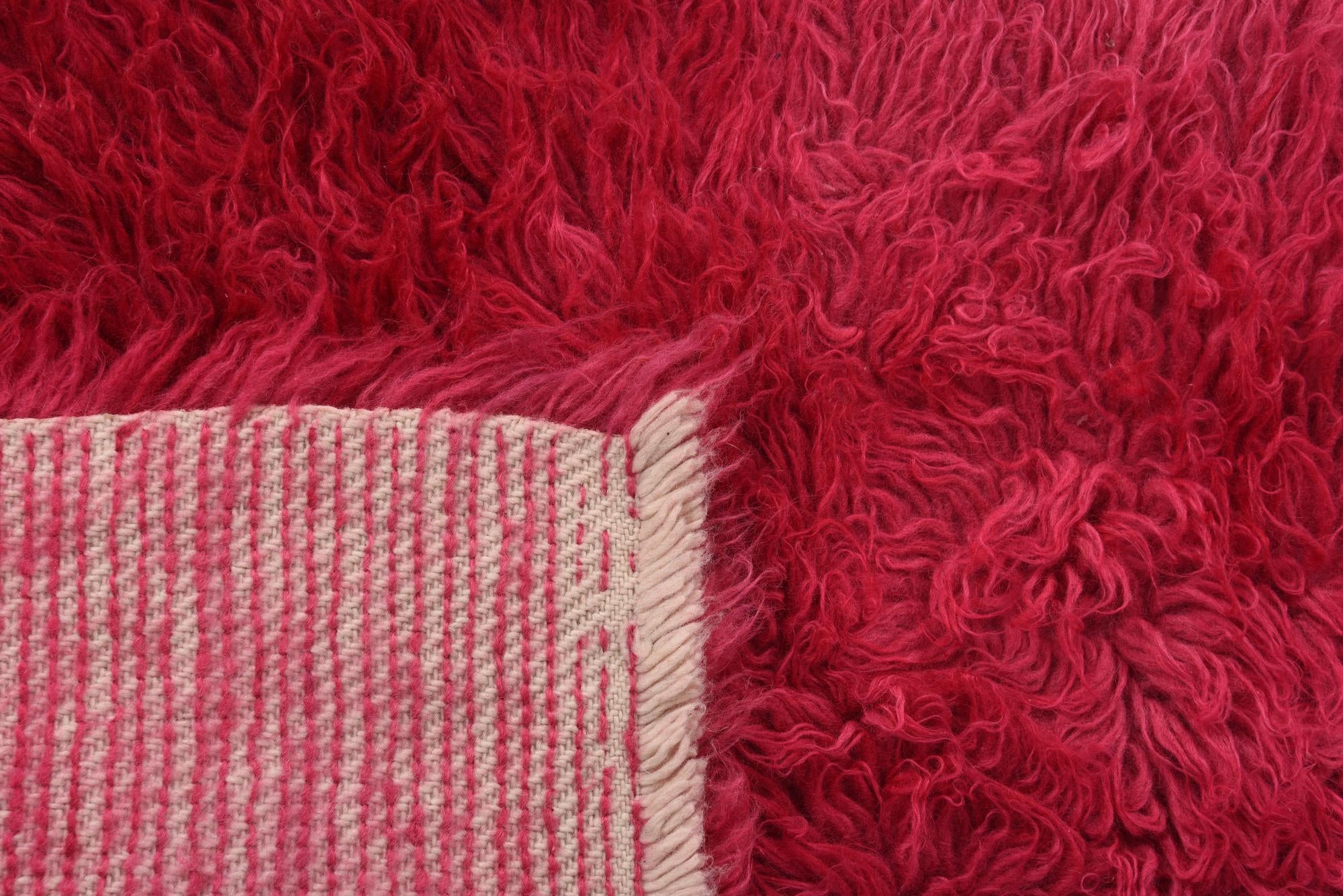 2' 4 x 4' 5 Hand Knotted Moroccan Wool Rug