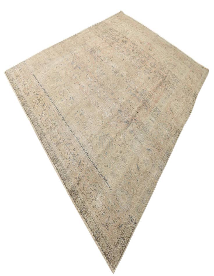 Detail image of 9' 6 x 12' 3  Hand Knotted Ultra Vintage Persian Wool Rug