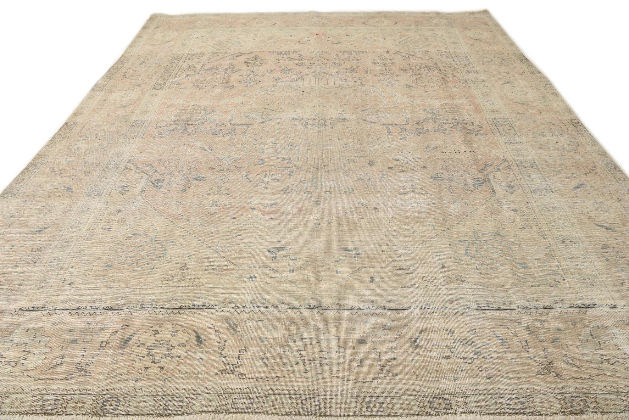 9' 6 x 12' 3 Hand Knotted Ultra Vintage Persian Wool Rug