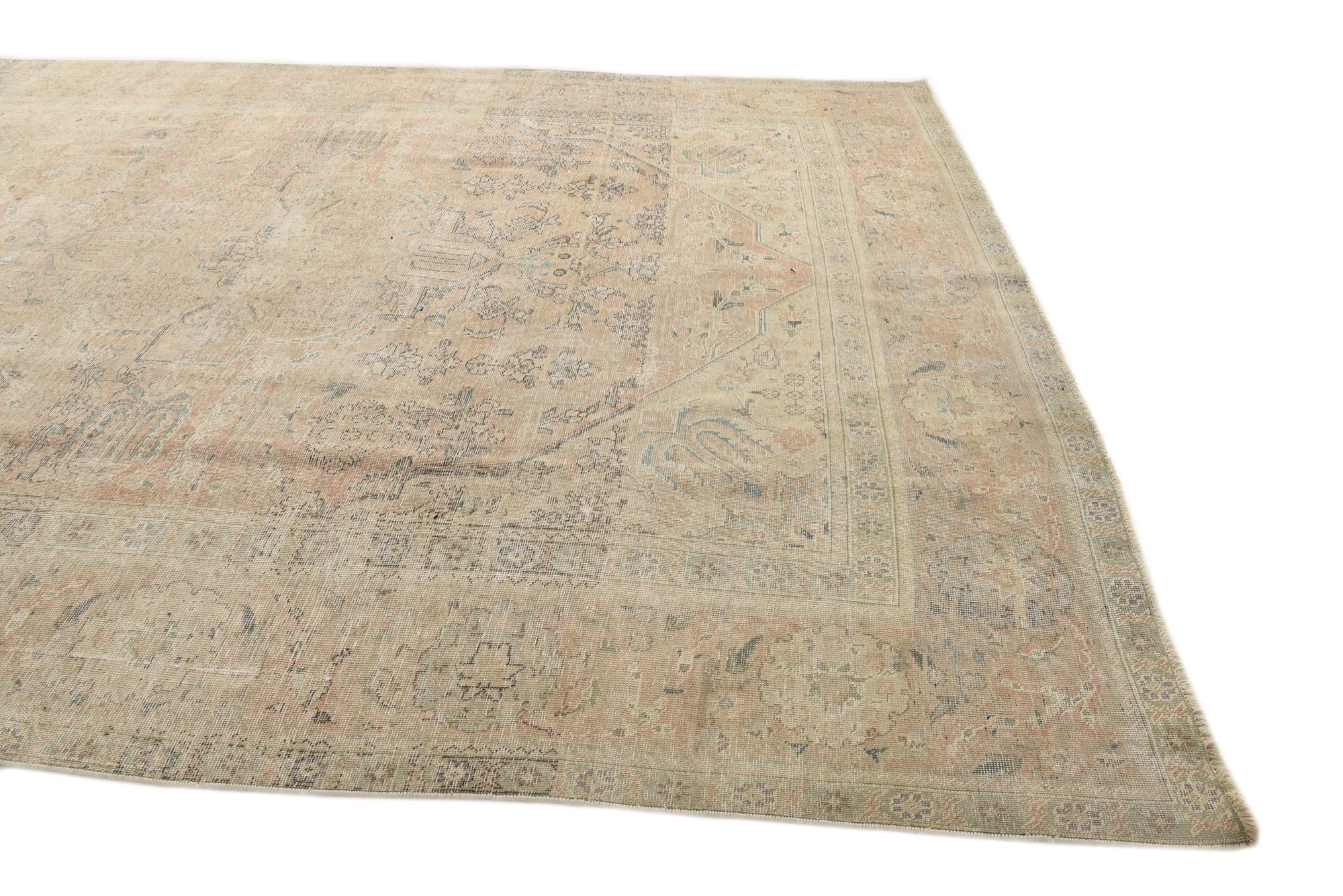 9' 6 x 12' 3 Hand Knotted Ultra Vintage Persian Wool Rug