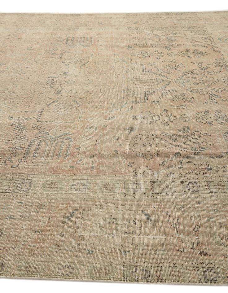 Detail image of 9' 6 x 12' 3  Hand Knotted Ultra Vintage Persian Wool Rug