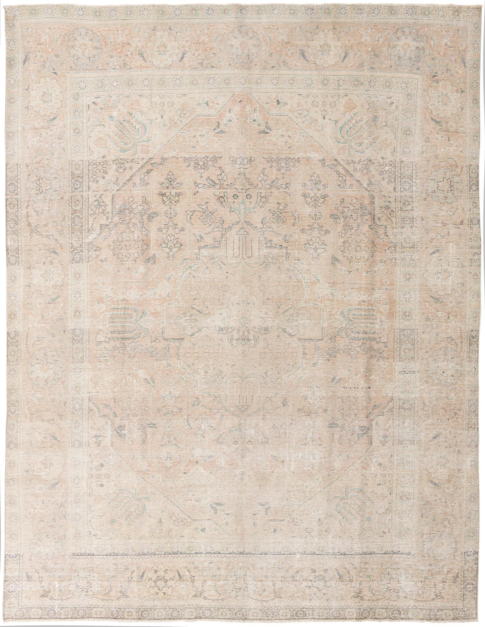 9' 6 x 12' 3 Hand Knotted Ultra Vintage Persian Wool Rug